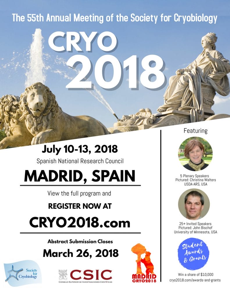 Cartel difusión congreso CRYO2018