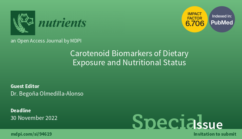 Cartel de Carotenoid biomarkers of dietary exposure and nutritional status