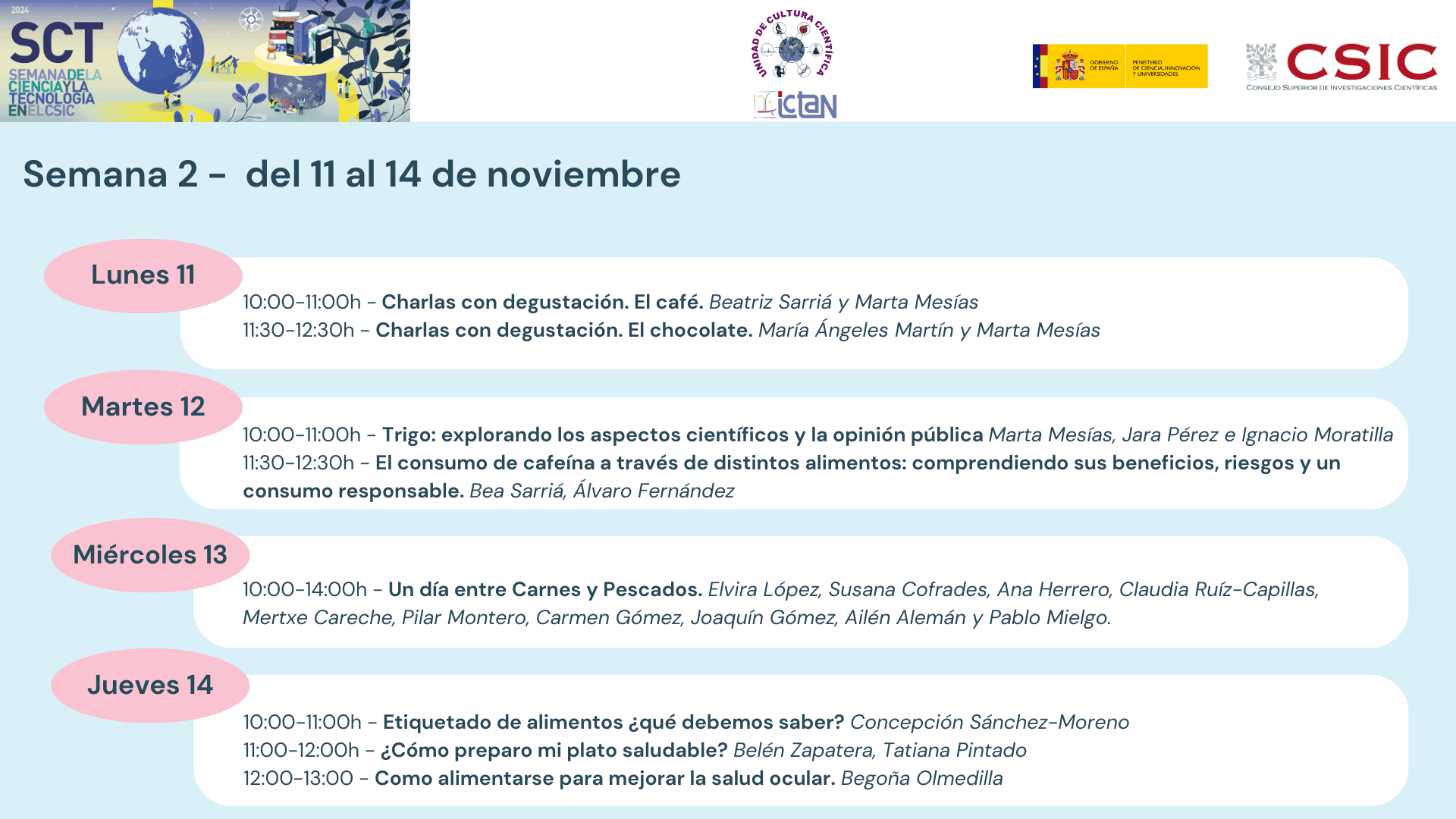 Semana de la Ciencia ICTAN 2024